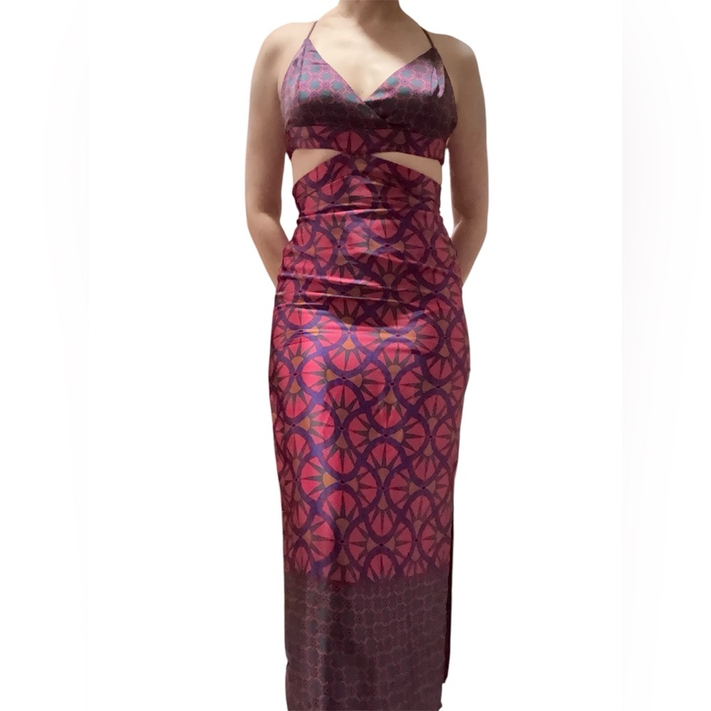 House of Harlow 1960 Geometric Patterned Maxi Dress sz XS
